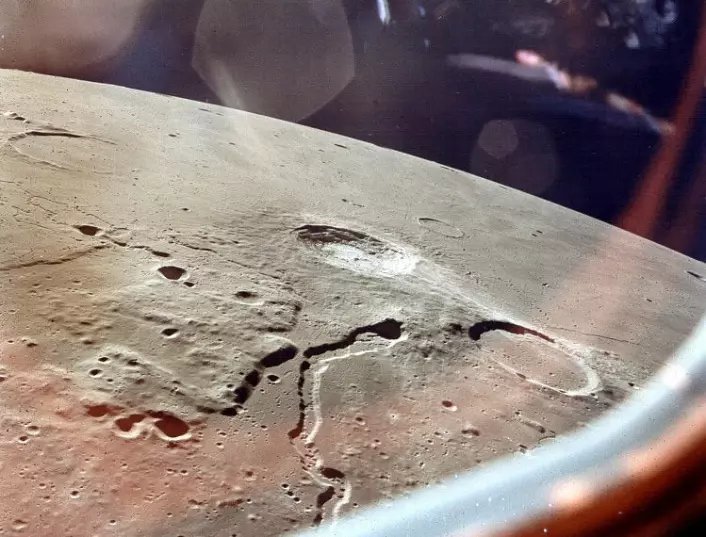 Området rundt Aristarchus-krateret, her fotografert fra Apollo 15. (Foto: NASA)
