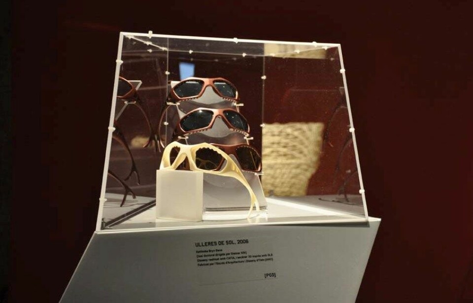 Solbriller designet for personlig tilpasning, av Kathinka Bene. (Foto: AHO)