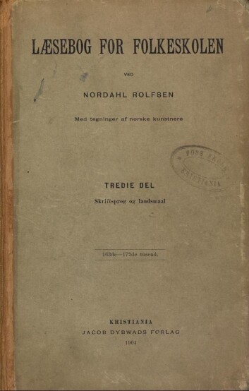 Læsebog for Folkeskolen av Nordahl Rolfsen. Læsebog for Folkeskolen av Nordahl Rolfsen.