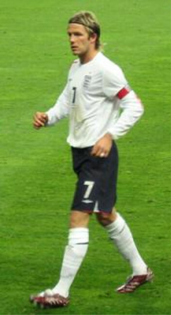"Englands kaptein David Beckham. Bilde fra vennskapskampen mellom England og Argentina på Stade de Geneve i Sveits 12. november 2005."