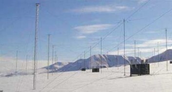 Beam me up, Svalbard: SPEAR-anlegget på Svalbard ligger ved 78,15 grader nord. (Foto: SPEAR) Beam me up, Svalbard: SPEAR-anlegget på Svalbard ligger ved 78,15 grader nord. (Foto: SPEAR)