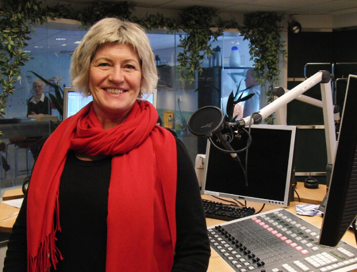 Turid Grønlund i studioet der Ekko skal sendes fra (Foto: Arnfinn Christensen, forskning.no) Turid Grønlund i studioet der Ekko skal sendes fra (Foto: Arnfinn Christensen, forskning.no)
