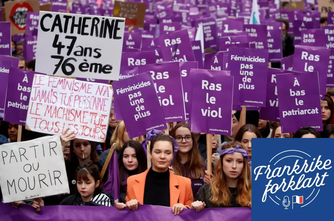 Fra en demonstrasjon mot partnerdrap i Paris i 2019.