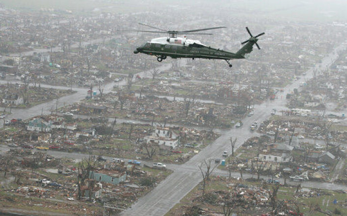 "Kansas etter en kraftig tornado i 2007. (Foto: Det hvite hus/ Wikimedia Commons)" "Kansas etter en kraftig tornado i 2007. (Foto: Det hvite hus/ Wikimedia Commons)"