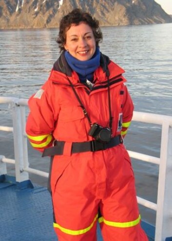Nalân Koç ved Norsk Polarinstitutt. Nalân Koç ved Norsk Polarinstitutt.