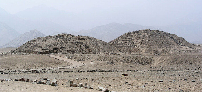 Caral-pyramidene i Supe-dalen i Peru. (Foto: Wikimedia commons, lisens her) Caral-pyramidene i Supe-dalen i Peru. (Foto: Wikimedia commons, lisens her)