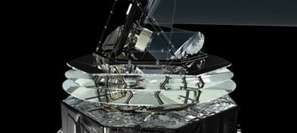 Romteleskopet Planck. (Illustrasjon: ESA)