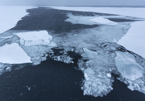 Detecting mineral oil slicks in ice covered seas from space