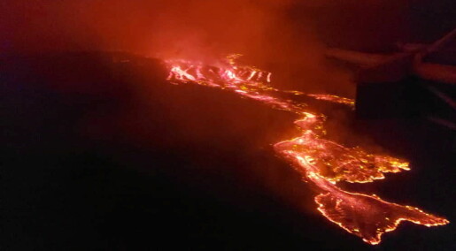 Lavaen renner med en hastighet på opptil 60 kilometer i timen