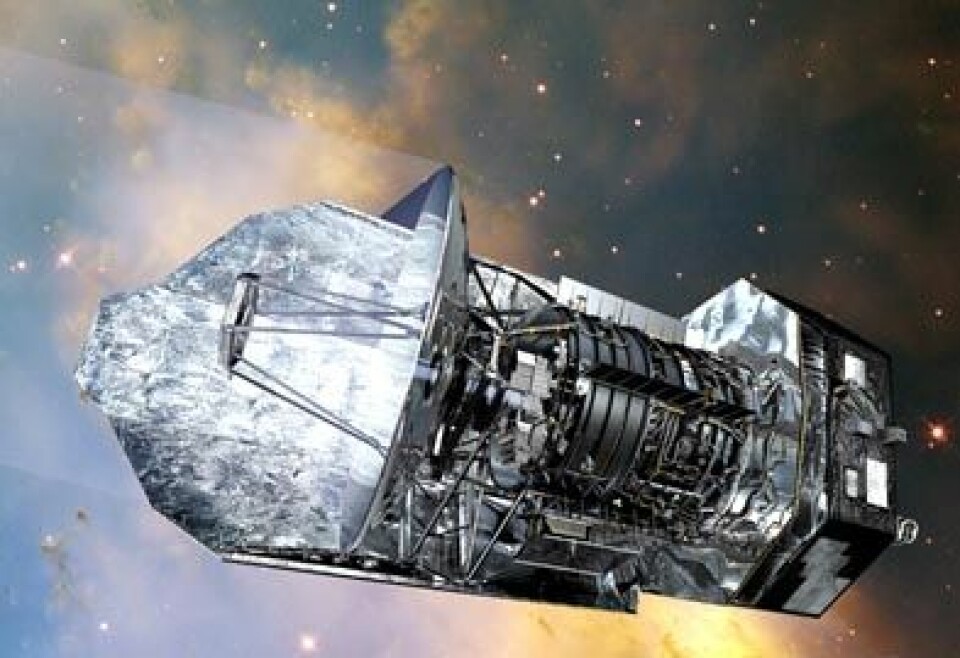 Romteleskopet Herschel. (Illustrasjon: ESA)