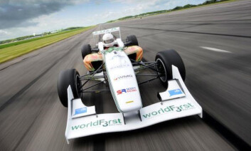Den "grønne" racerbilen. (Foto: Engineering and Physical Sciences Research Council) Den "grønne" racerbilen. (Foto: Engineering and Physical Sciences Research Council)