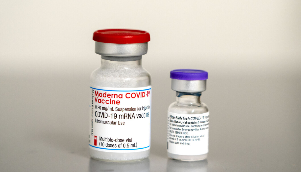 Pfizer/Biontech og Moderna gir 65 prosent beskyttelse mot deltavarianten av koronaviruset etter ett stikk, mener FHI. Pfizer/Biontech og Moderna gir 65 prosent beskyttelse mot deltavarianten av koronaviruset etter ett stikk, mener FHI.