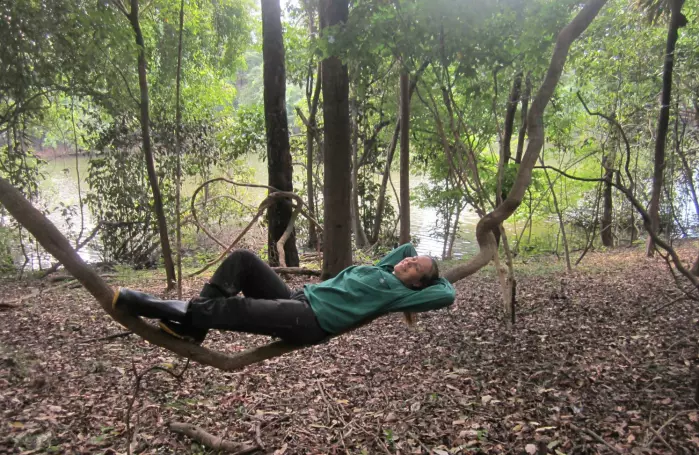 Natural relaxation: Even a busy PhD candidate have to take a breather once in a while.