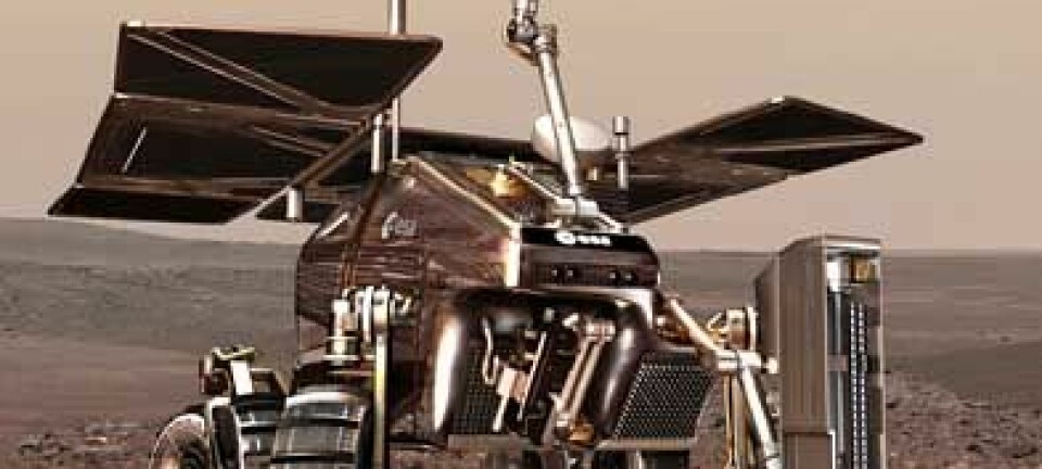 Den europeiske ExoMars roveren. Illustrasjon: ESA