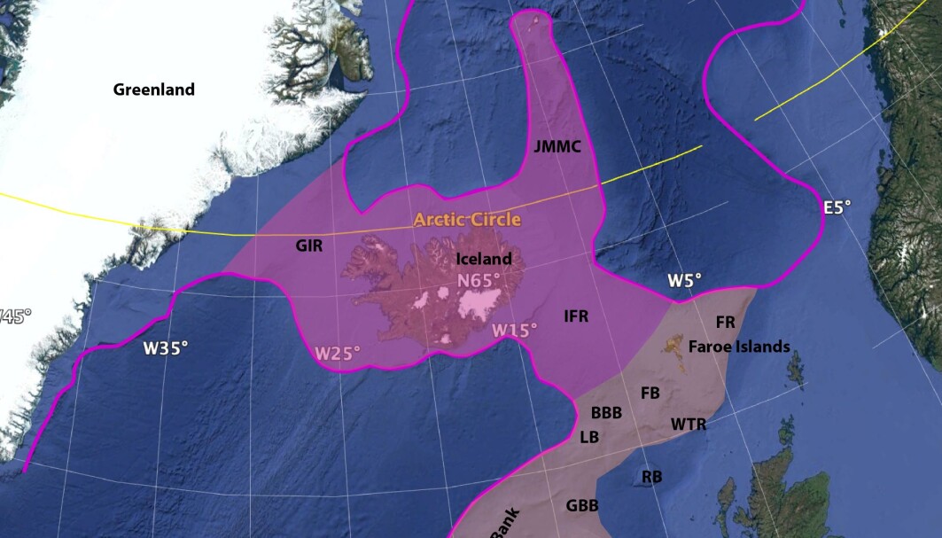Forskerne bak en ny artikkel mener det kan ligge mye kontinentalskorpe i dette området. Forskerne bak en ny artikkel mener det kan ligge mye kontinentalskorpe i dette området.