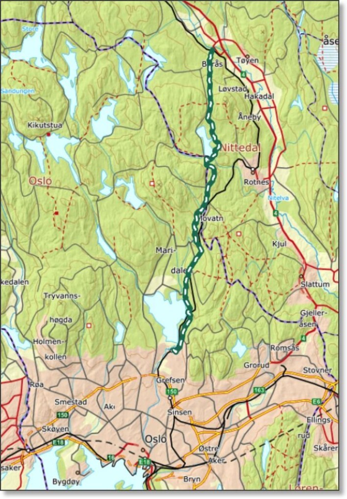 Dragonveien var raskeste vei nordfra til Oslo. Nå har Ståle Pinslie gjenoppdaget den. Veien går rett fram alle steder hvor det er mulig og endte ved Akershus festning.