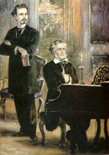 "Ludwig II har også gått inn i musikkhistorien som Richard Wagners store velgjører. Å sponse Wagners maratonoperaer var ingen billig affære." "Ludwig II har også gått inn i musikkhistorien som Richard Wagners store velgjører. Å sponse Wagners maratonoperaer var ingen billig affære."