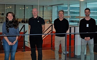 Forskningsgruppen ved CanCell: Fra venstre til høyre ser vi Simona Migliano, Harald Stenmark, Andreas Brech og Sebastian W. Schultz. Forskningsgruppen ved CanCell: Fra venstre til høyre ser vi Simona Migliano, Harald Stenmark, Andreas Brech og Sebastian W. Schultz.