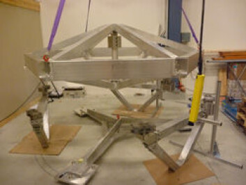 PLMD – Payload module dummy. 702 kg: En simuleringsenhet som skal representere den vitenskaplige nyttelasten til romsonden Gaia. Den er bl.a. representativ i vekt, treghetsmoment, effektive masser og 4 ulike egenfrekvenser. (Foto: Prototech) PLMD – Payload module dummy. 702 kg: En simuleringsenhet som skal representere den vitenskaplige nyttelasten til romsonden Gaia. Den er bl.a. representativ i vekt, treghetsmoment, effektive masser og 4 ulike egenfrekvenser. (Foto: Prototech)