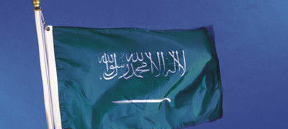 'Saudi-Arabias flagg er grønt, islams farge.'