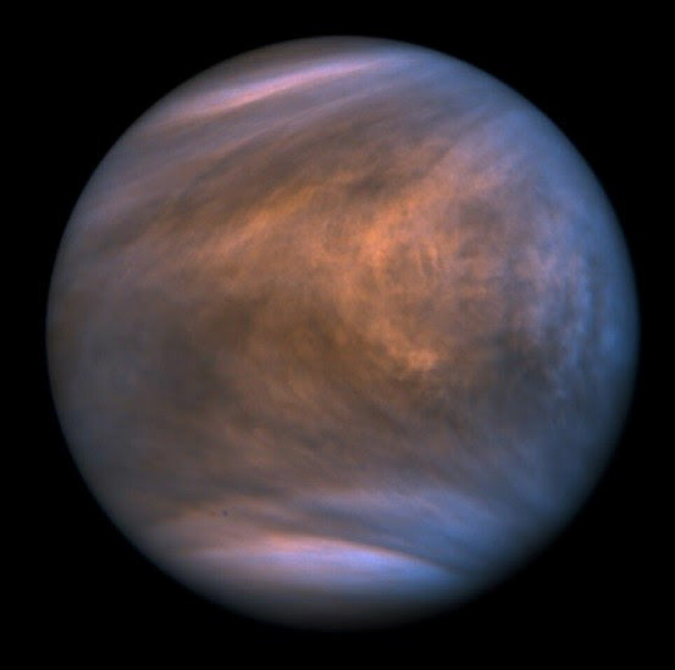 I et år har forskere diskutert om det kunne være liv i skyene rundt Venus, som du ser på bildet her. Etter en ny studie i Nature Astronomy virker det nå veldig usannsynlig.