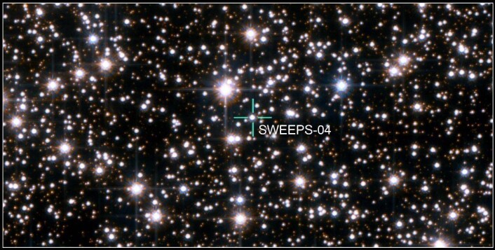 "Hubbels bilder av en eksoplanet i nærheten av stjernebildet Skytten. (Foto: NASA / ESA / K. Sahu)" "Hubbels bilder av en eksoplanet i nærheten av stjernebildet Skytten. (Foto: NASA / ESA / K. Sahu)"