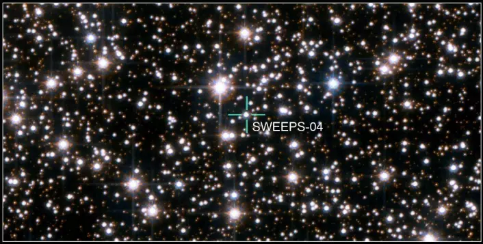 "Hubbels bilder av en eksoplanet i nærheten av stjernebildet Skytten. (Foto: NASA / ESA / K. Sahu)"