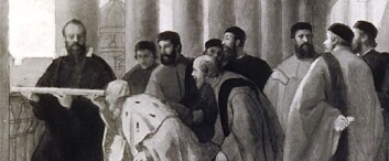 I august 1609 demonstrerer Galileo sitt teleskop i toppen av klokketårnet ved St. Markusplassen, Venezia. I august 1609 demonstrerer Galileo sitt teleskop i toppen av klokketårnet ved St. Markusplassen, Venezia.