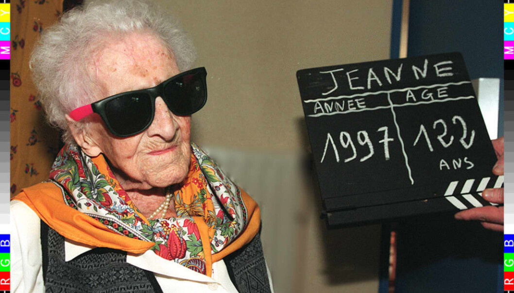 Franske Jeanne Calment ble 122 år gammel, og har med det hatt verdensrekorden i snart 24 år. Her er hun fotografert i forbindelse med 122-års dagen i 1997. Franske Jeanne Calment ble 122 år gammel, og har med det hatt verdensrekorden i snart 24 år. Her er hun fotografert i forbindelse med 122-års dagen i 1997.