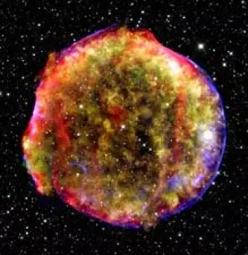 "Restene etter Tyco Brahes supernova. (Foto: Max Planck-instituttet for astronomi)