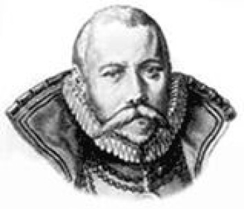 "Illustrasjon av Tyco Brahe (1546-1601)." "Illustrasjon av Tyco Brahe (1546-1601)."