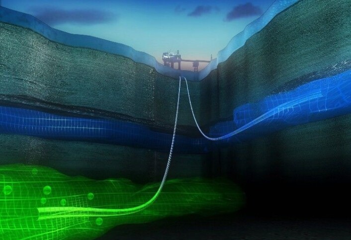 CO2-lagring i havbunnen under Sleipner. (Foto: Alligator film /BUG / StatoilHydro) CO2-lagring i havbunnen under Sleipner. (Foto: Alligator film /BUG / StatoilHydro)