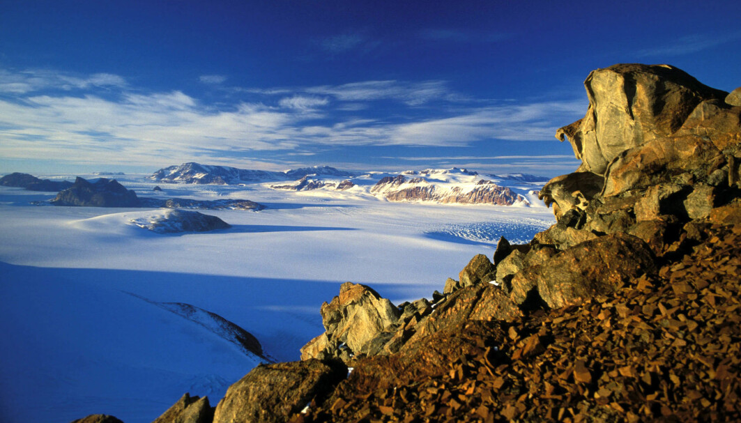 Bilde fra den Transantarktiske fjellkjede. Bilde fra den Transantarktiske fjellkjede.