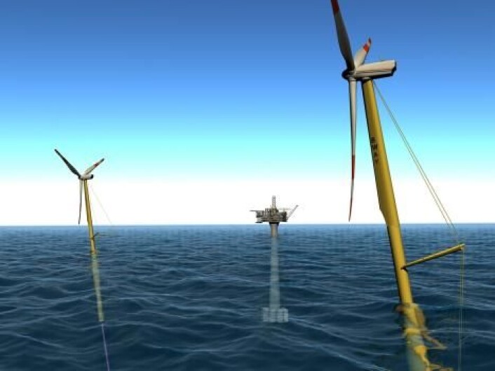 "Sway og andre gigantiske offshore vindparker kan forsyne så vel offshoreinstallasjonene som fastlandet med store mengder elektrisk kraft." "Sway og andre gigantiske offshore vindparker kan forsyne så vel offshoreinstallasjonene som fastlandet med store mengder elektrisk kraft."