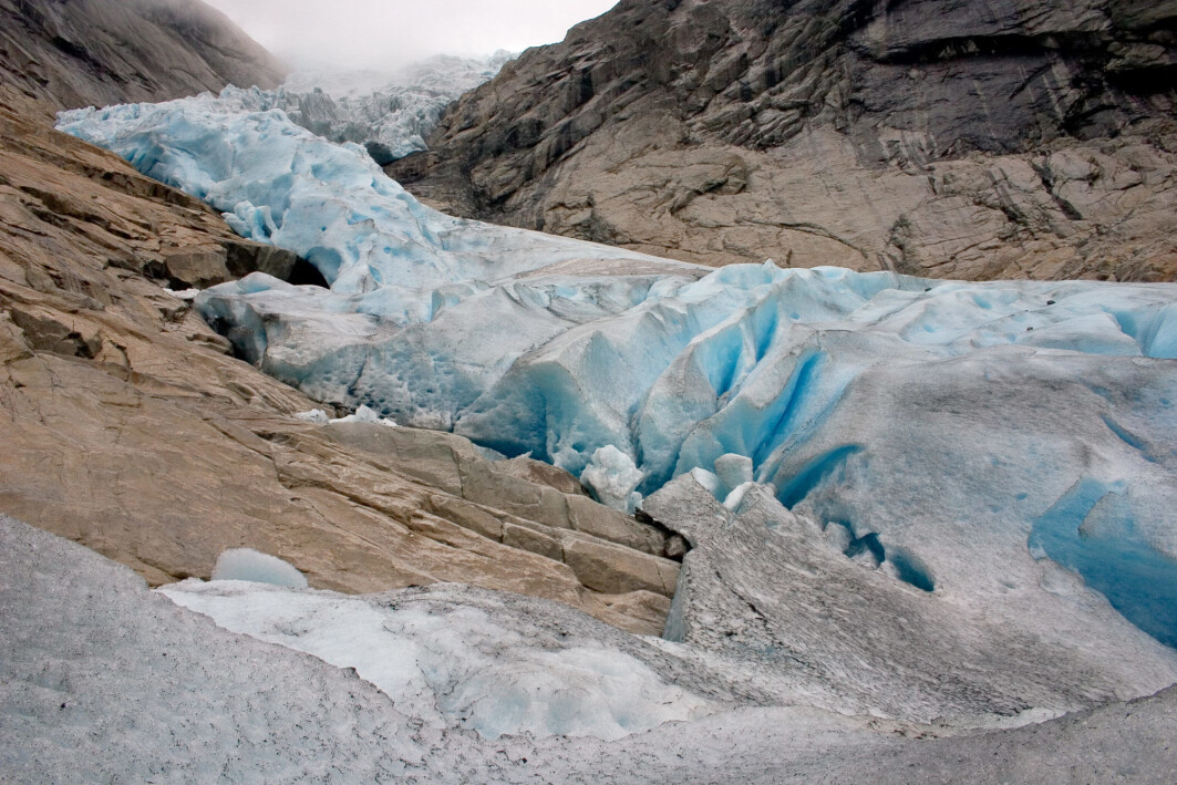 Many glaciers, including in Norway, are shrinking as global temperatures rise. Many glaciers, including in Norway, are shrinking as global temperatures rise.