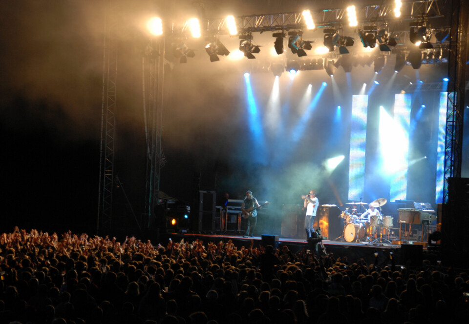 6000 tilskuere skulle ledes da Deep Purple var på Steinkjerfestivalen i 2008. (Foto: Morten Stene)