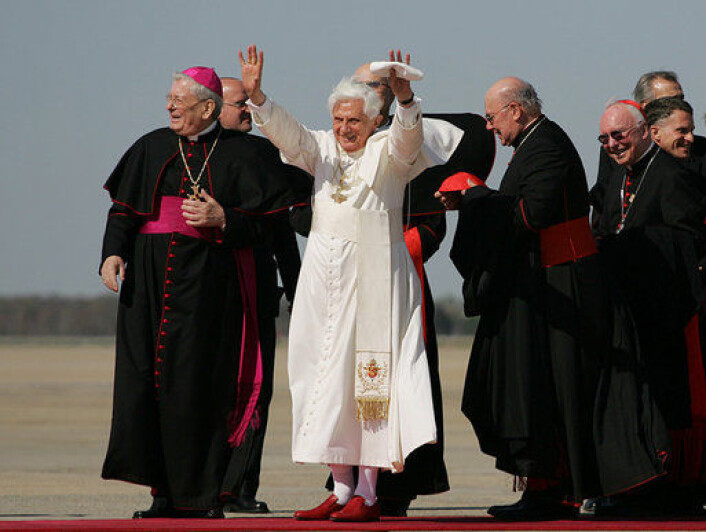 Pave Benedict XVI på besøk i USA. (Foto: Det hvite hus/ Wikimedia Commons) Pave Benedict XVI på besøk i USA. (Foto: Det hvite hus/ Wikimedia Commons)