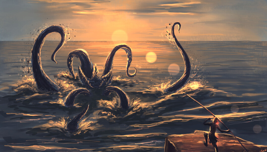 Slik trodde folk at Kraken så ut. Slik trodde folk at Kraken så ut.