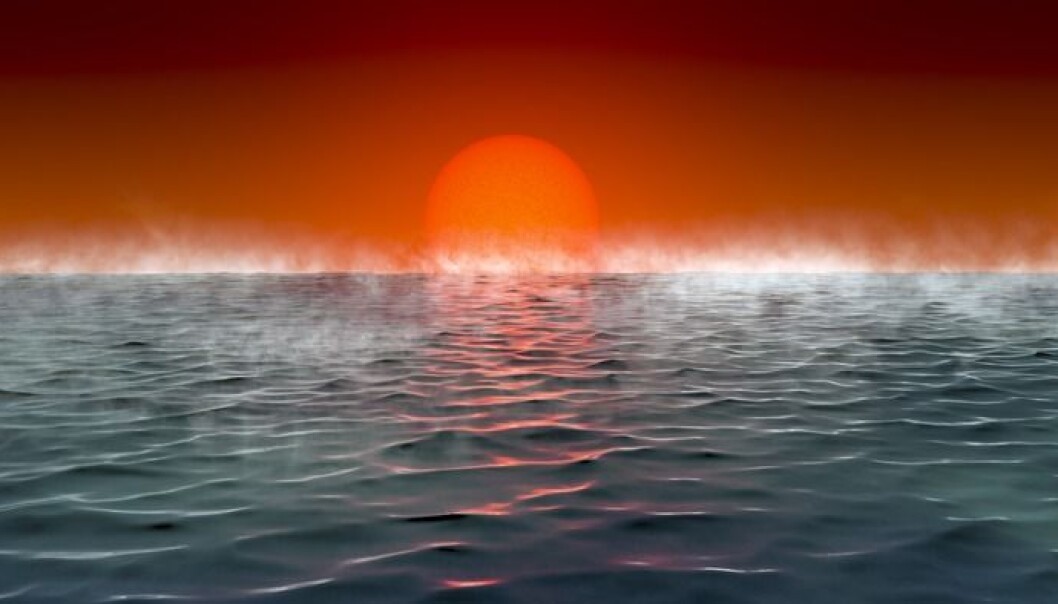 Kanskje ser det slik ut på overflata til en hycean-planet? Kanskje ser det slik ut på overflata til en hycean-planet?