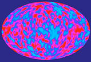 "Mikrobølge-bakgrunnsstrålingen observert med COBE-satellitten. (Illustrasjon: NASA)"