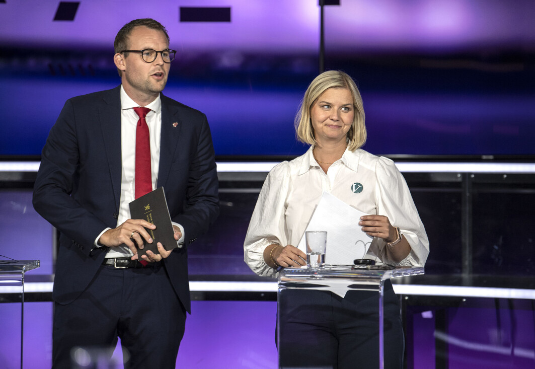 Kjell Ingolf Ropstad sitt KrF og Guri Melby sitt Venstre kan begge bli ofre for sperregrensen ved årets valg. Det samme kan MDG og Rødt. Er det rettferdig? Her fra partilederdebatten på TV2 tirsdag kveld. Kjell Ingolf Ropstad sitt KrF og Guri Melby sitt Venstre kan begge bli ofre for sperregrensen ved årets valg. Det samme kan MDG og Rødt. Er det rettferdig? Her fra partilederdebatten på TV2 tirsdag kveld.