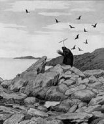 "Pesten drar av Th. Kittelsen." "Pesten drar av Th. Kittelsen."