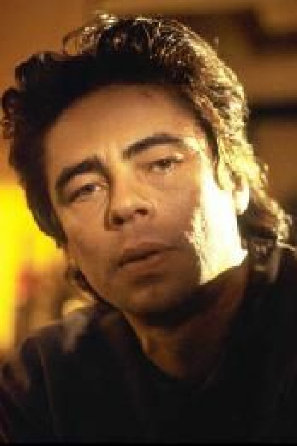 'Skuespilleren Benicio del Toro spiller i 21 grams.'
