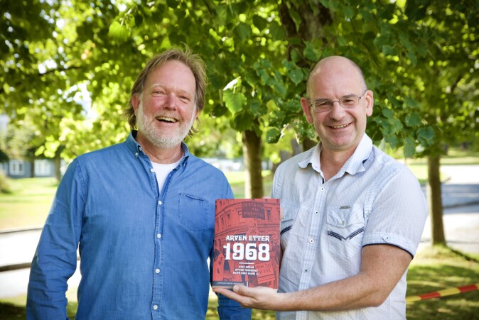 Øyvind Tønnesson (t.v.) og Knut Dørum har analysert 1968-opprøret og drøfter virkningene av det i boken <span class=" italic" data-lab-italic_desktop="italic">Arven etter 1968</span>. Øyvind Tønnesson (t.v.) og Knut Dørum har analysert 1968-opprøret og drøfter virkningene av det i boken <span class=" italic" data-lab-italic_desktop="italic">Arven etter 1968</span>.
