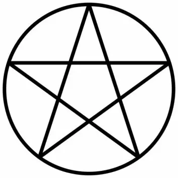 "Pentagrammet er et mye brukt symbol innen Wicca-retningen."