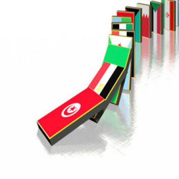 Dominoeffekten vi så i Øst-Europa gjentar seg nå i araberverdenen. Men det er også forskjeller. (Illustrasjon: Shutterstock) Dominoeffekten vi så i Øst-Europa gjentar seg nå i araberverdenen. Men det er også forskjeller. (Illustrasjon: Shutterstock)