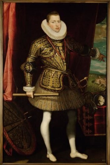 "Kong Filip III av Spania (1598-1621) Kunstner: Juan Pantoja de la Cruz, 1601. (Foto: Wikimedia Commons)" "Kong Filip III av Spania (1598-1621) Kunstner: Juan Pantoja de la Cruz, 1601. (Foto: Wikimedia Commons)"