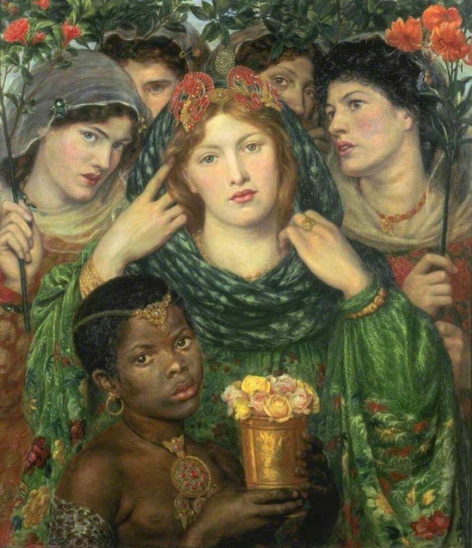 Kunstneren Dante Gabriel Rossetti (1828–1882) tilhørte det prerafaelittiske brorskapet, en engelsk kunstbevegelse fra midten av 1800-tallet som satte middelalderromantikk, sterke farger og sensualitet i høysetet. Rossetti var sterkt inspirert av Høysangen. Maleriet The Beloved (den elskede) viser Shulamit med sitt følge av «Jerusalems døtre», som også opptrer i diktet.