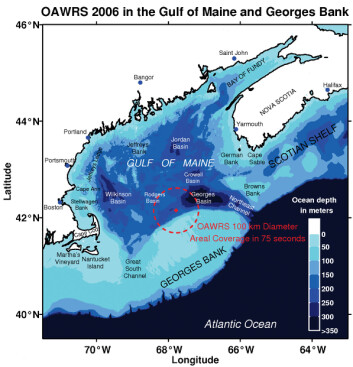 "Gulf of Maine i USAs nordøstlige hjørne har en egen sildebestand. Forskerne har studert gytevandringen mot Georges Bank. Lys blåfarge indikerer grunne bankområder. (Illustrasjon: Nicholas Markis, MIT.)" "Gulf of Maine i USAs nordøstlige hjørne har en egen sildebestand. Forskerne har studert gytevandringen mot Georges Bank. Lys blåfarge indikerer grunne bankområder. (Illustrasjon: Nicholas Markis, MIT.)"