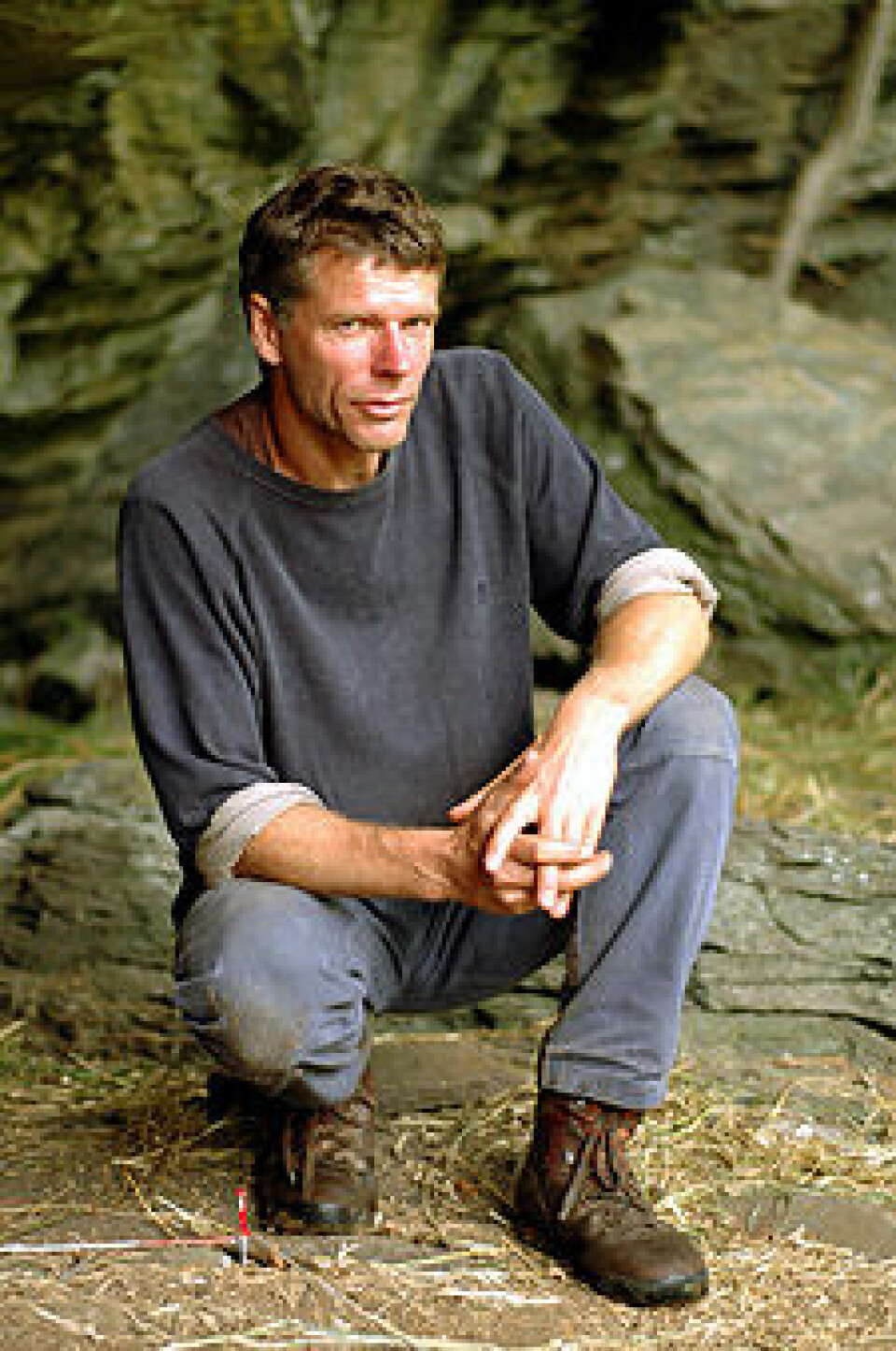 'Arkeolog Knut Andreas Bergsvik.'